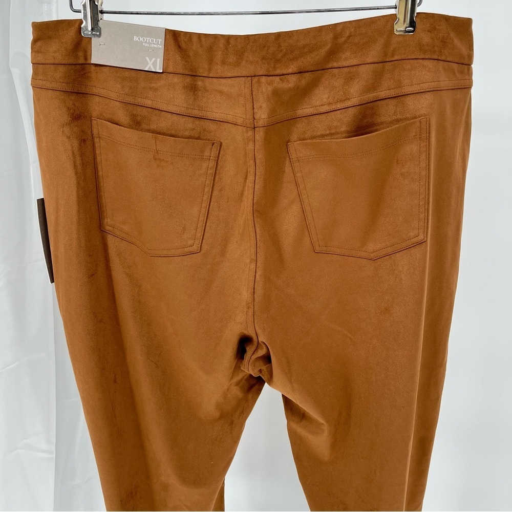 Soft Surroundings Womens NEW Faux Suede Pants Size 18 Bootcut Pull On - Picture 10 of 13